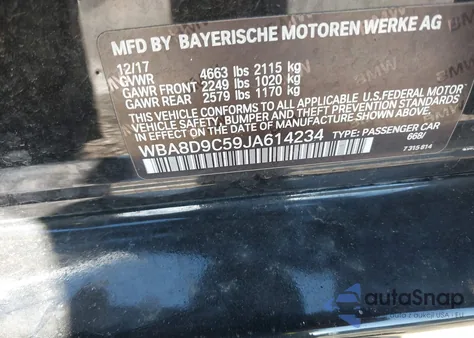 2018 BMW 330I xDrive from USA, damaged, VIN WBA8D9C59JA614234
